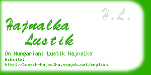 hajnalka lustik business card